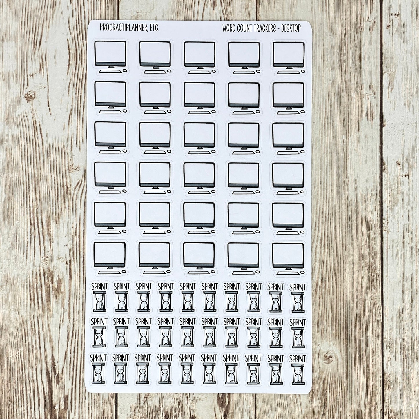 Word Count Sprint Trackers for NaNoWriMo, Authors, Writers, Writing Sprints
