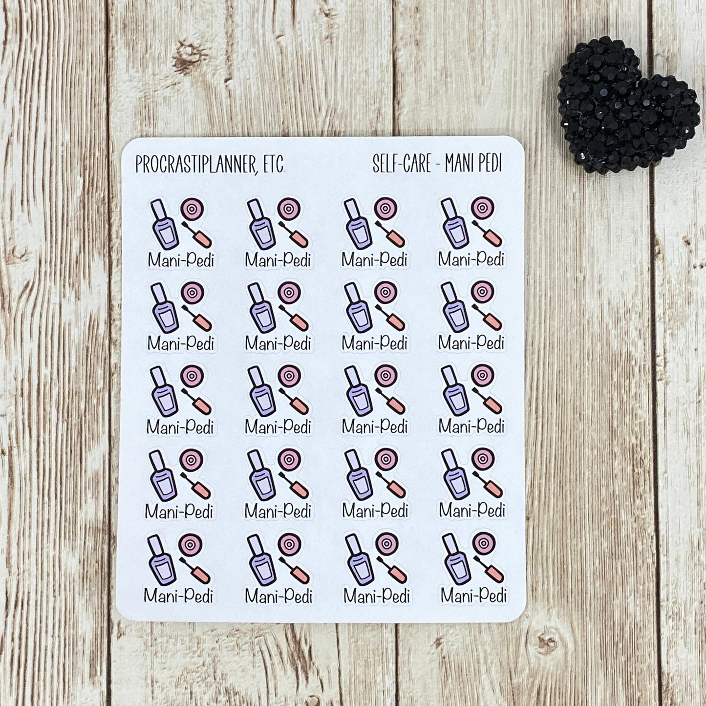 Mani-Pedi - Self-Care Planner Stickers for Planners, Journals and Calendars