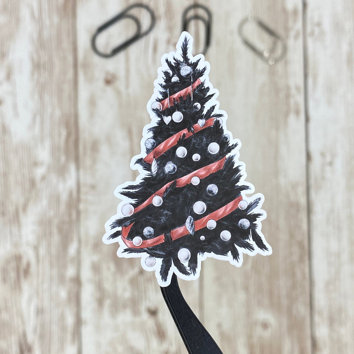Black & White Christmas Holiday Black African American Women with Gift Boxes Planner Planner Stickers