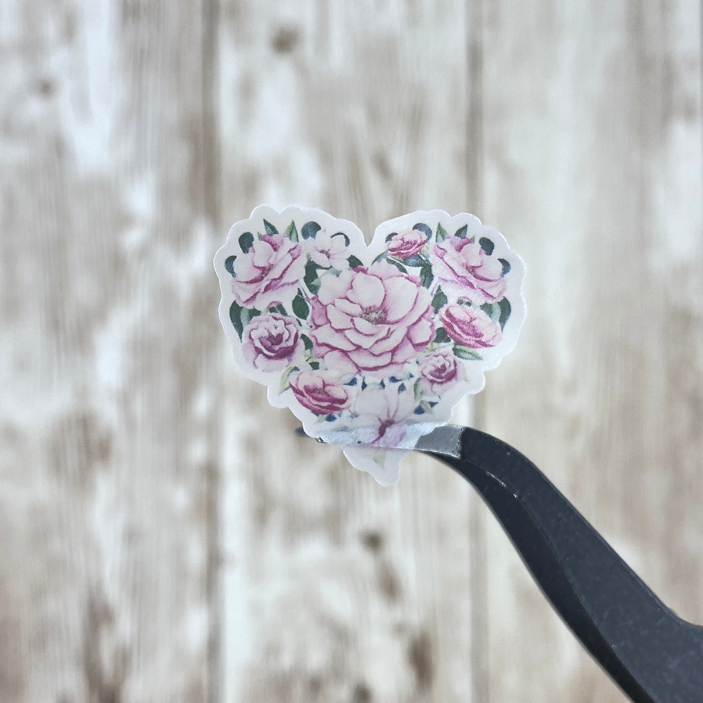 Purple Floral Hearts Planner Stickers for Agendas, Journals and Scrapbooking