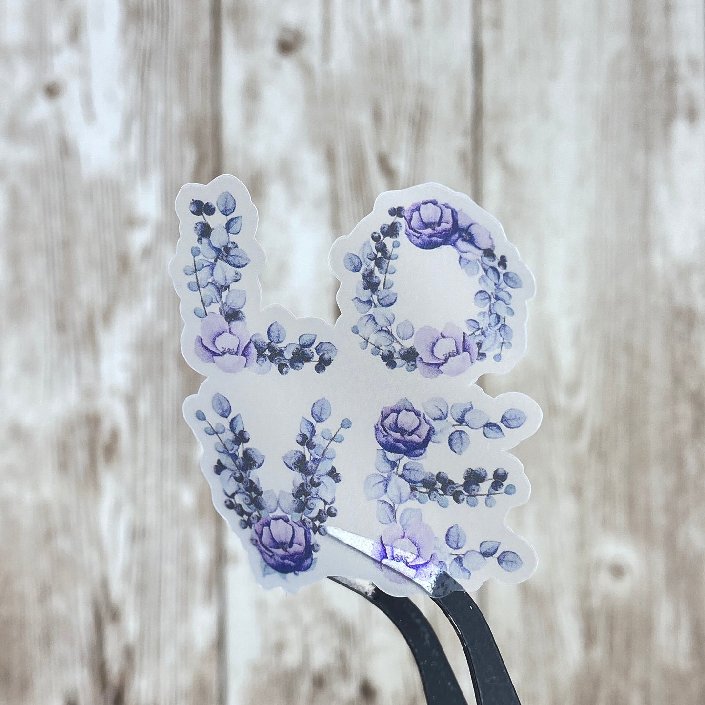 Purple Floral Hearts Planner Stickers for Agendas, Journals and Scrapbooking