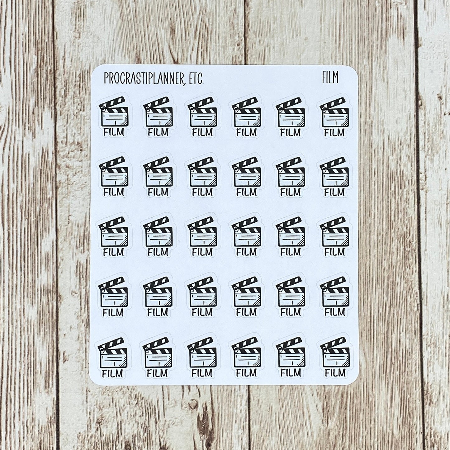 Film Planner Stickers in Regular or Mini Sizes for Authors Social Media Vlogging