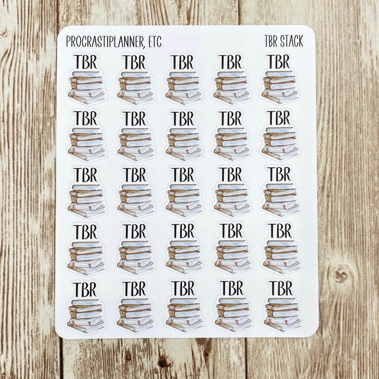 TBR Book Stack Planning Sticker