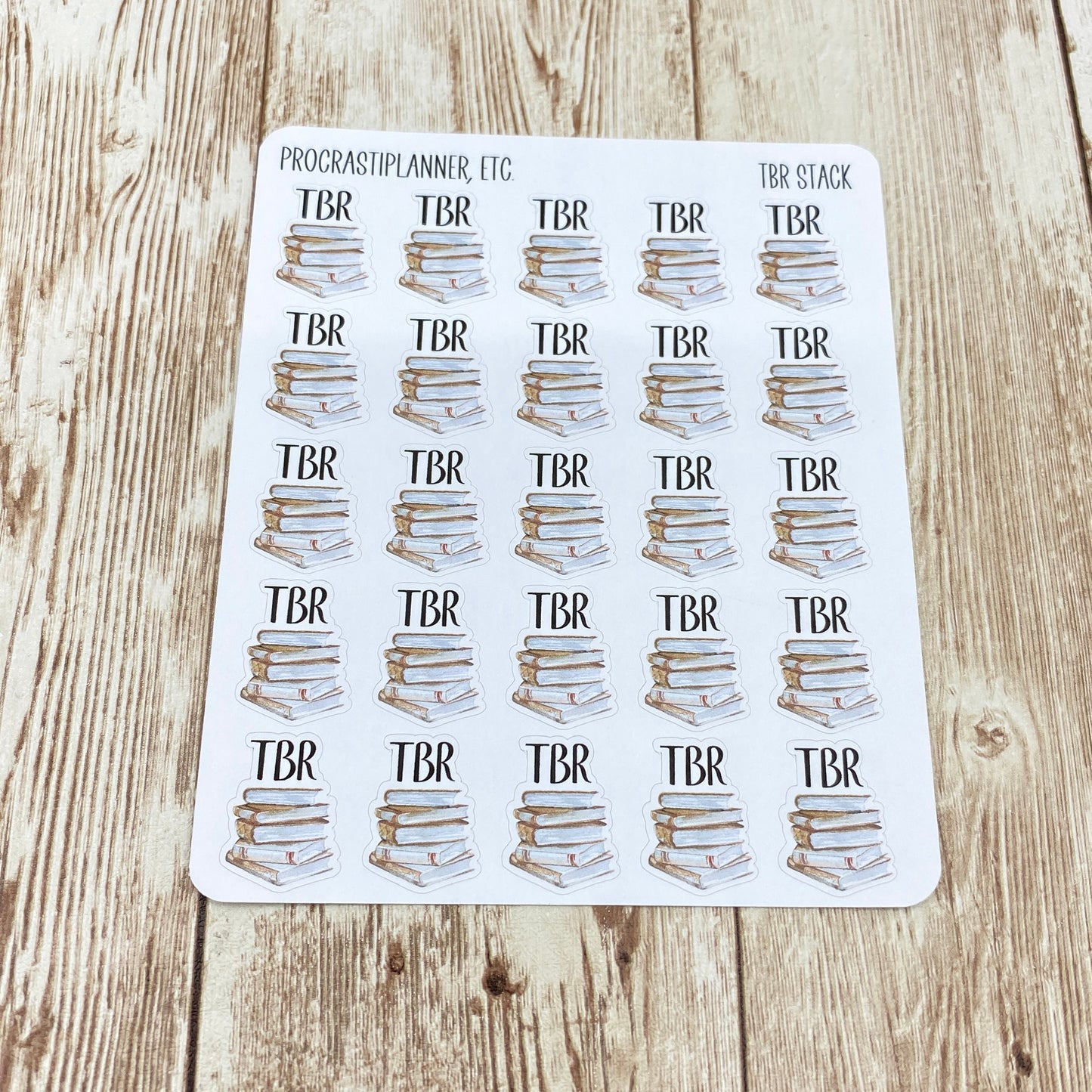 TBR Book Stack Planning Sticker