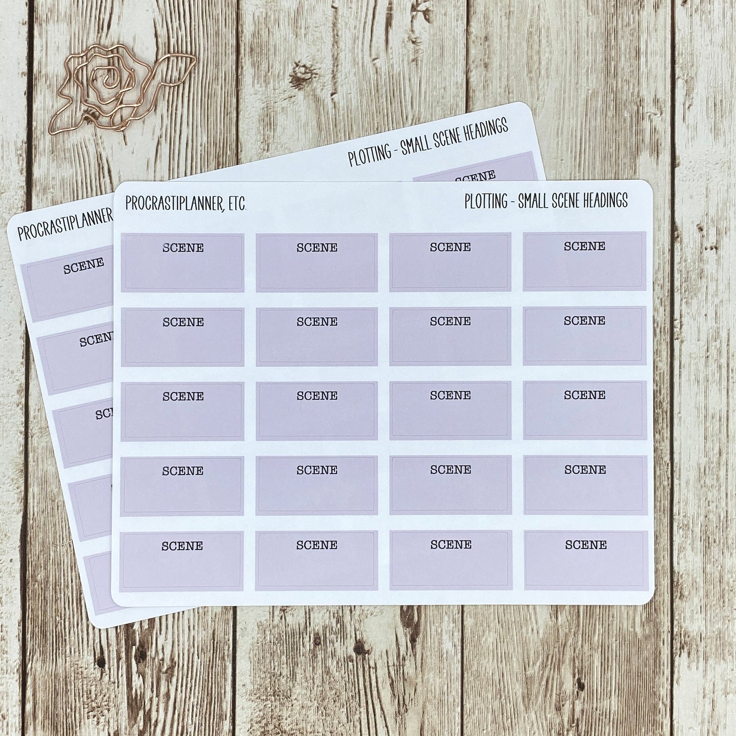 Plotting - Chapter & Scene Headings Planner Stickers