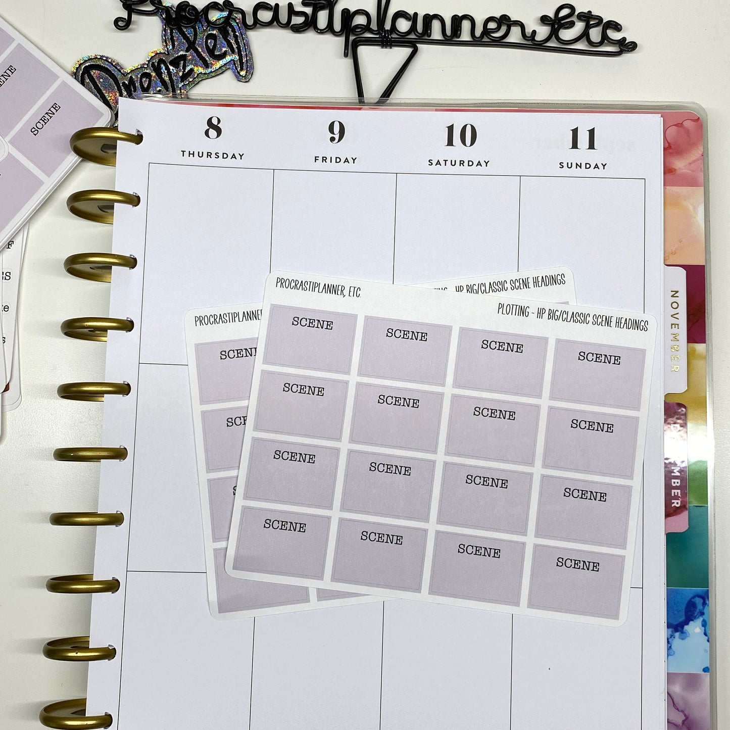 Plotting - Chapter & Scene Headings Planner Stickers