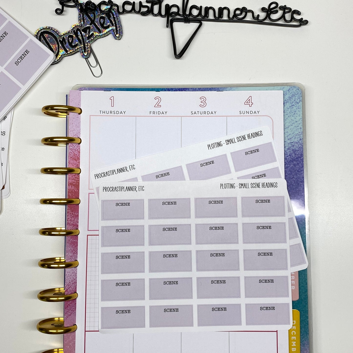 Plotting - Chapter & Scene Headings Planner Stickers