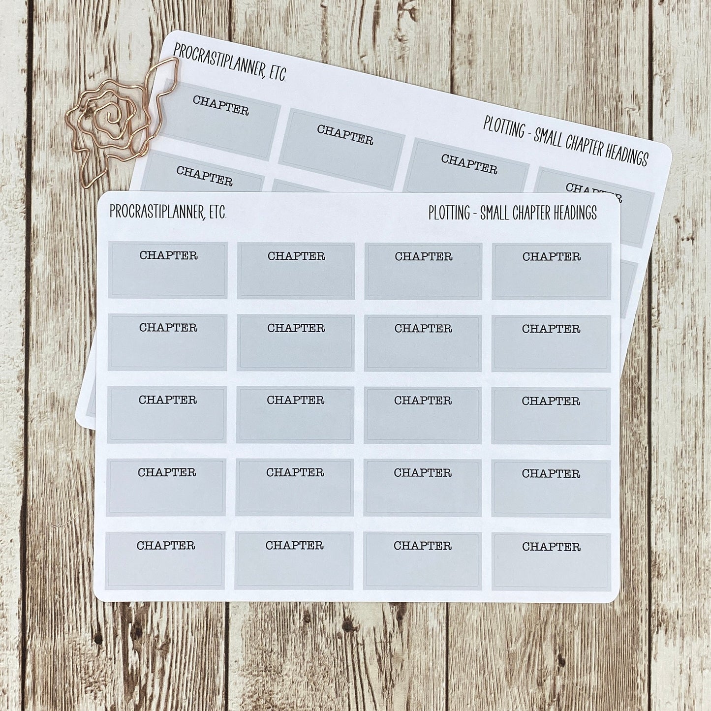 Plotting - Chapter & Scene Headings Planner Stickers