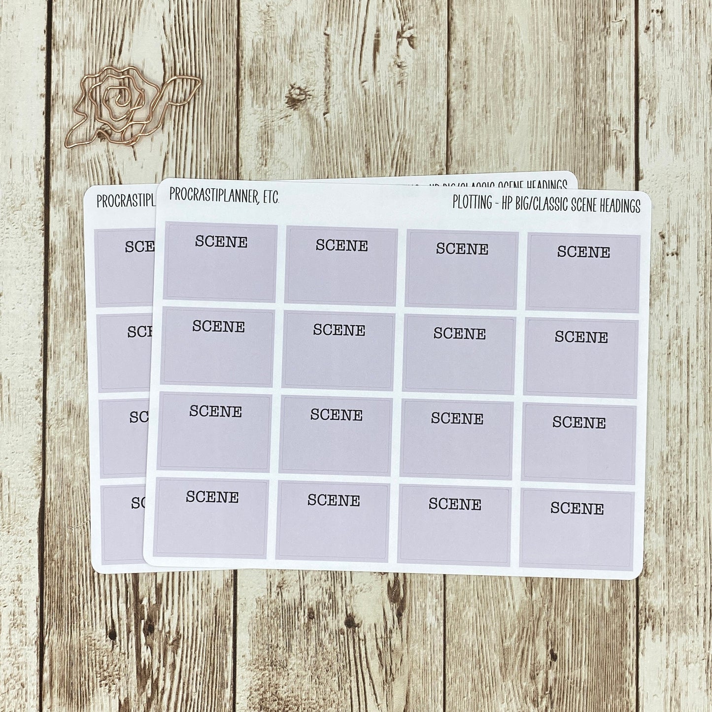Plotting - Chapter & Scene Headings Planner Stickers