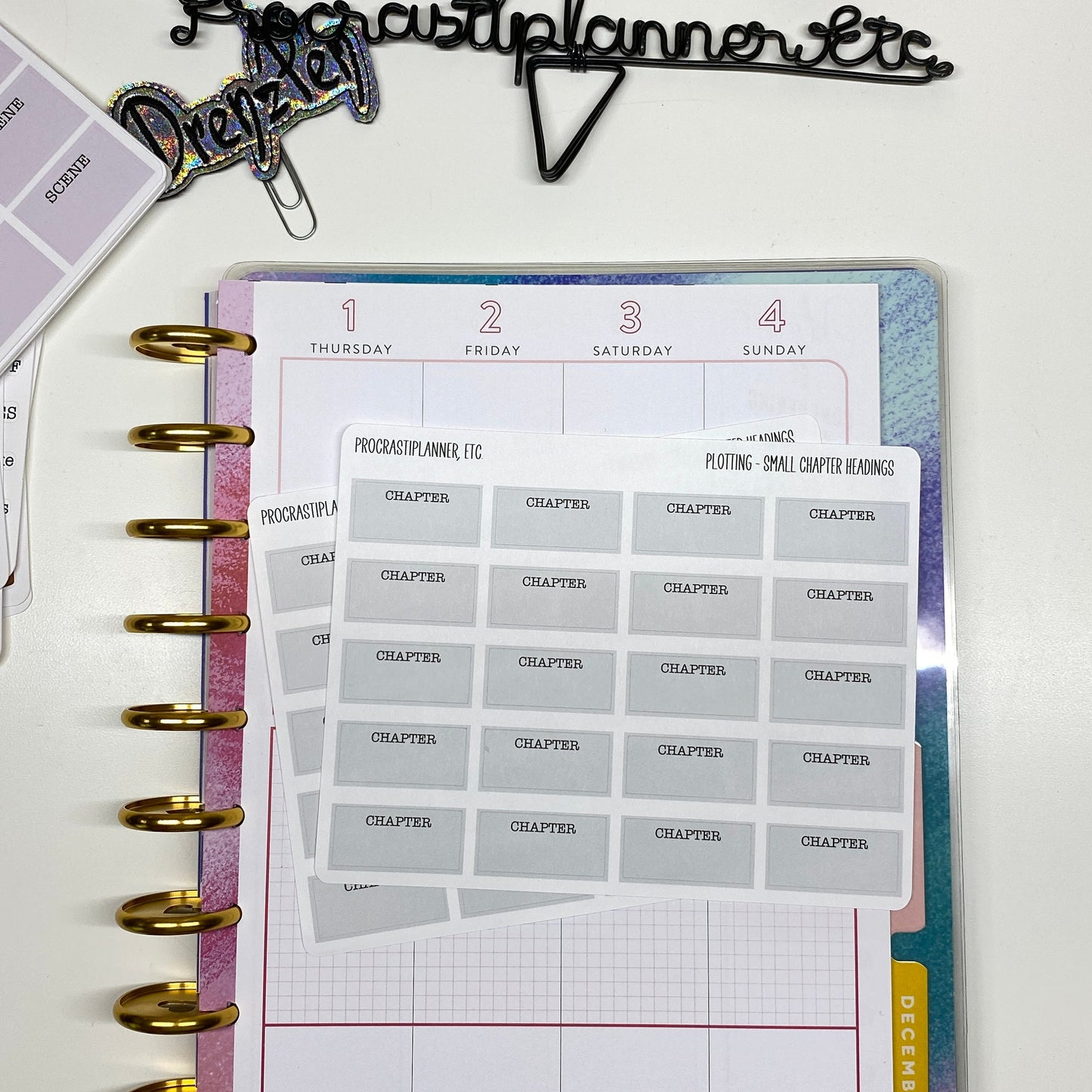 Plotting - Chapter & Scene Headings Planner Stickers