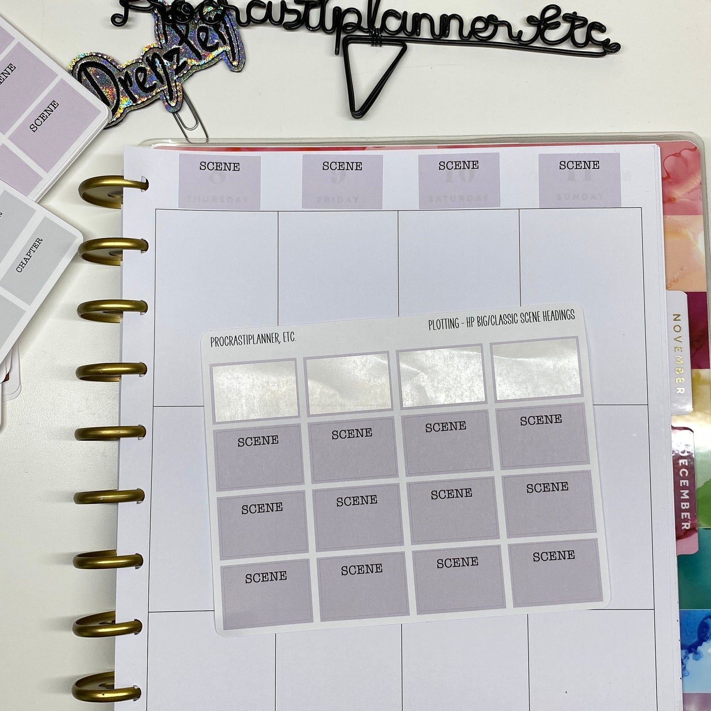 Plotting - Chapter & Scene Headings Planner Stickers