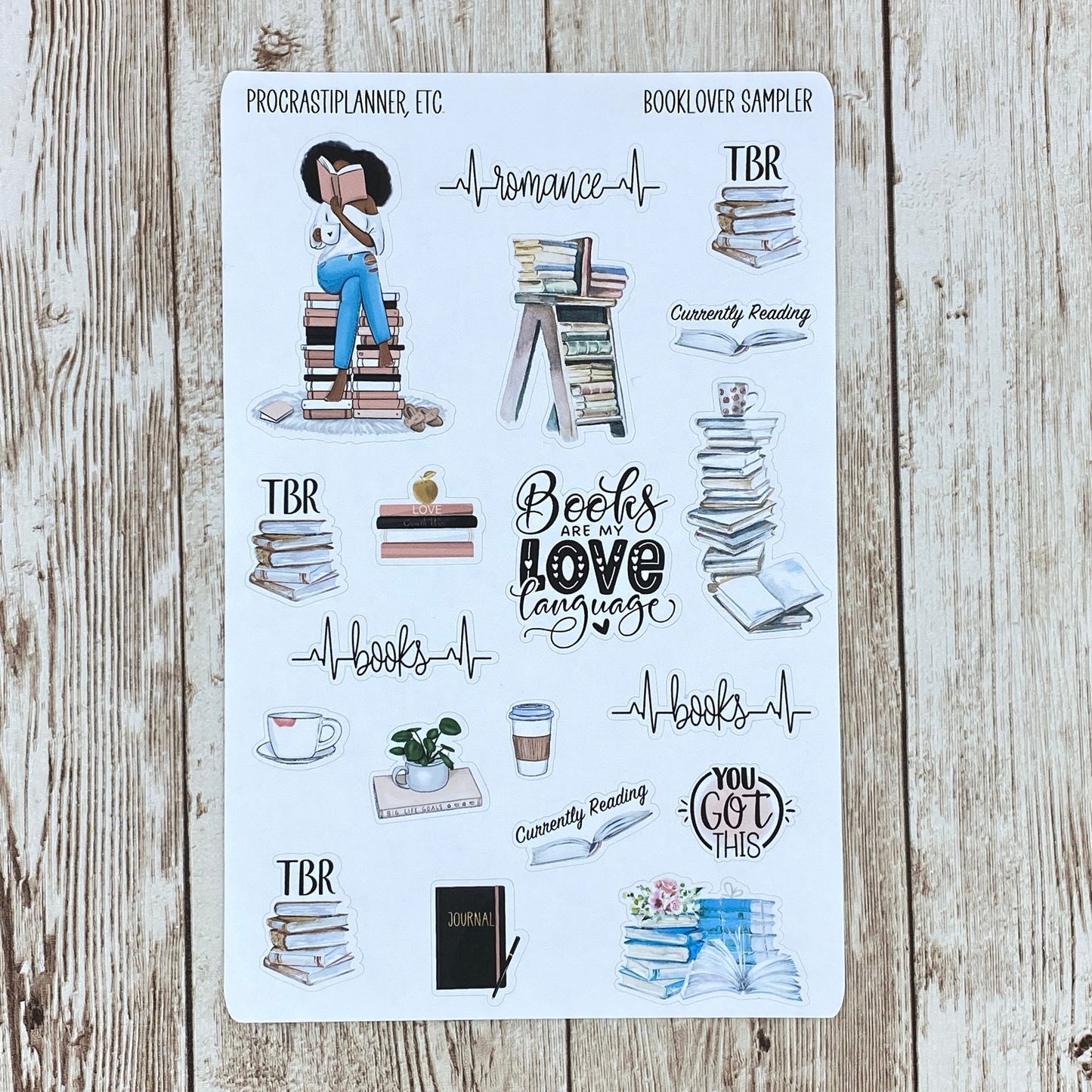 Book Lover Planner Stickers for Readers Bloggers Journals