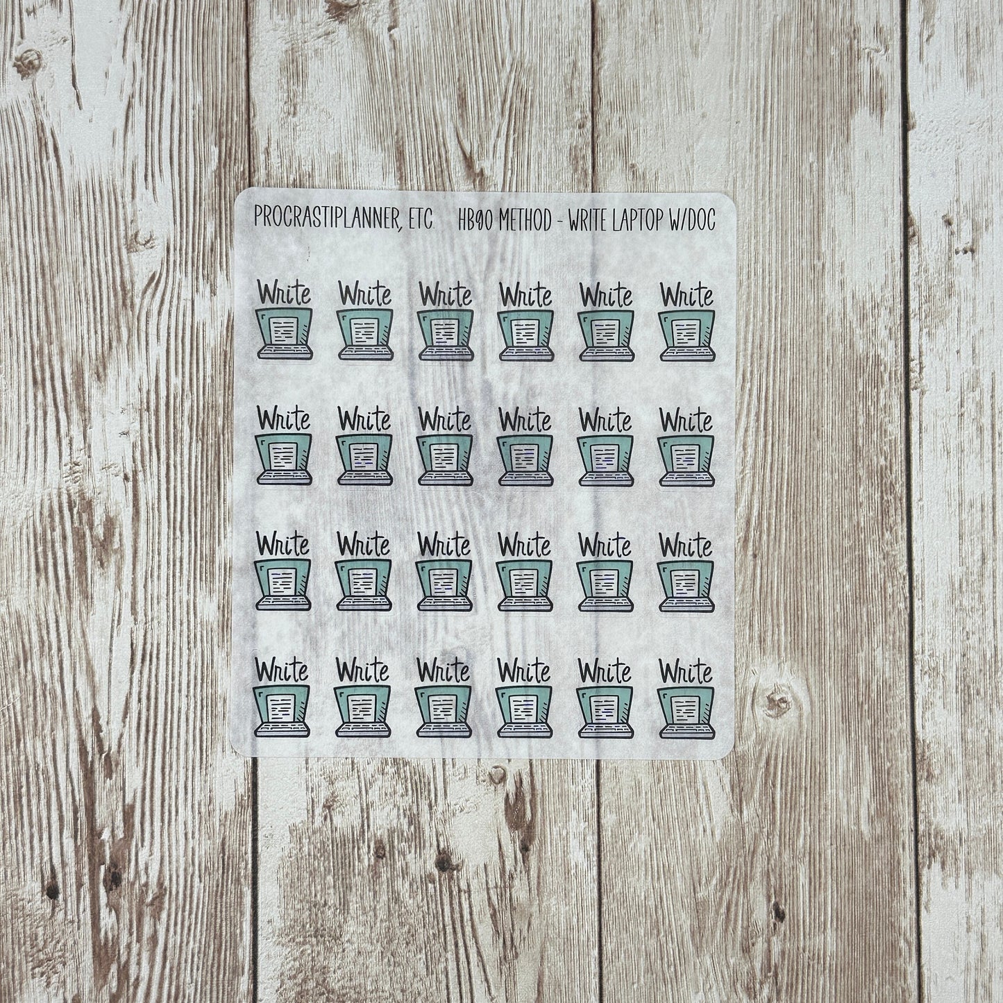 HB90 Method Collab - Write Laptop with Document Planner Stickers