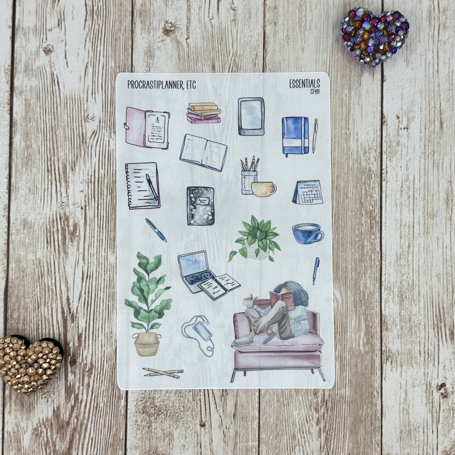 Essentials Planner Stickers for Readers Bloggers Journals