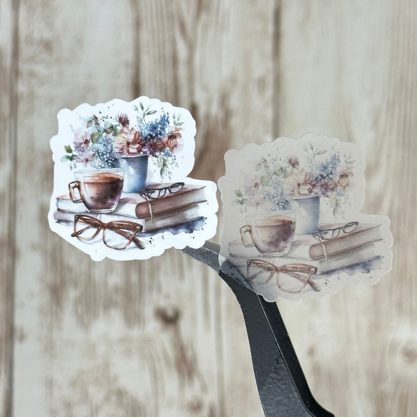 Coffee Books and Glasses Planner Stickers for Agendas and Journals