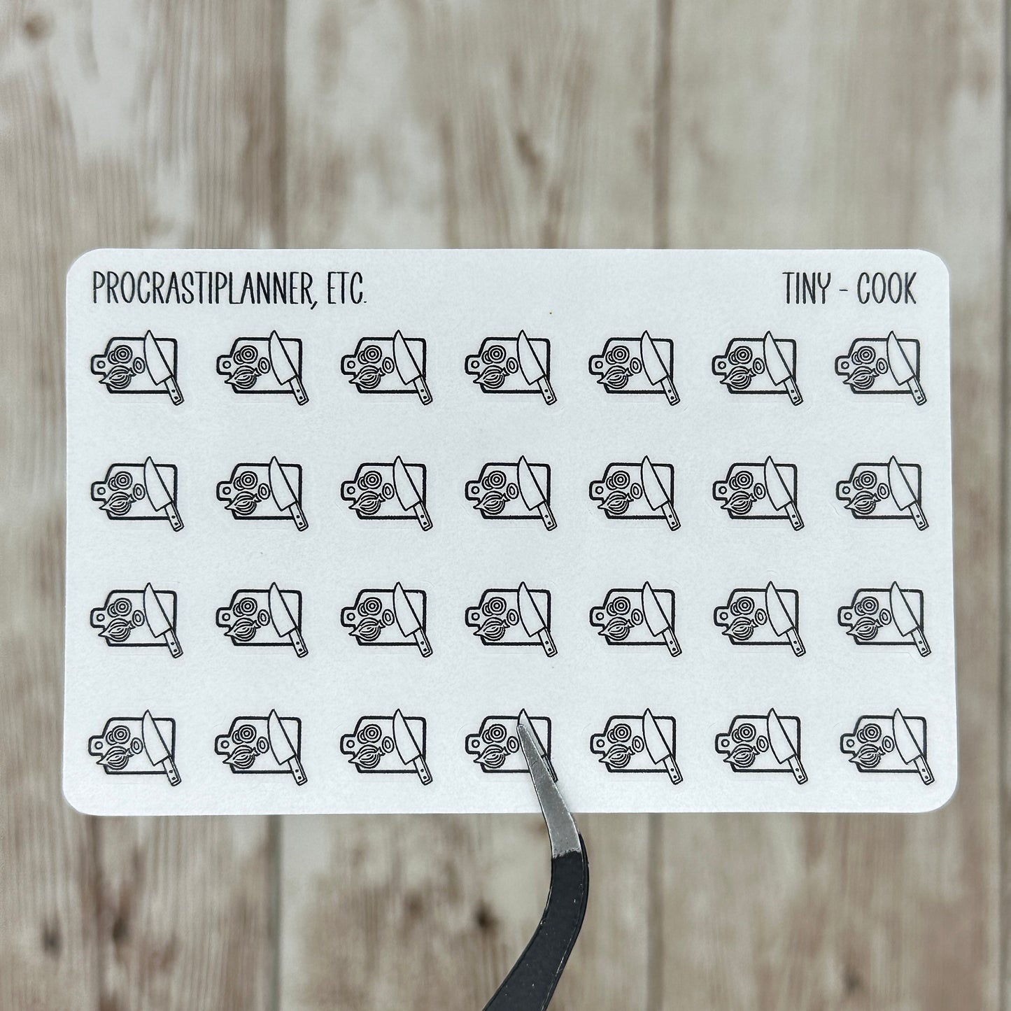 Tiny Cook Stickers for Minimal Planners, Agendas and Bullet Journals