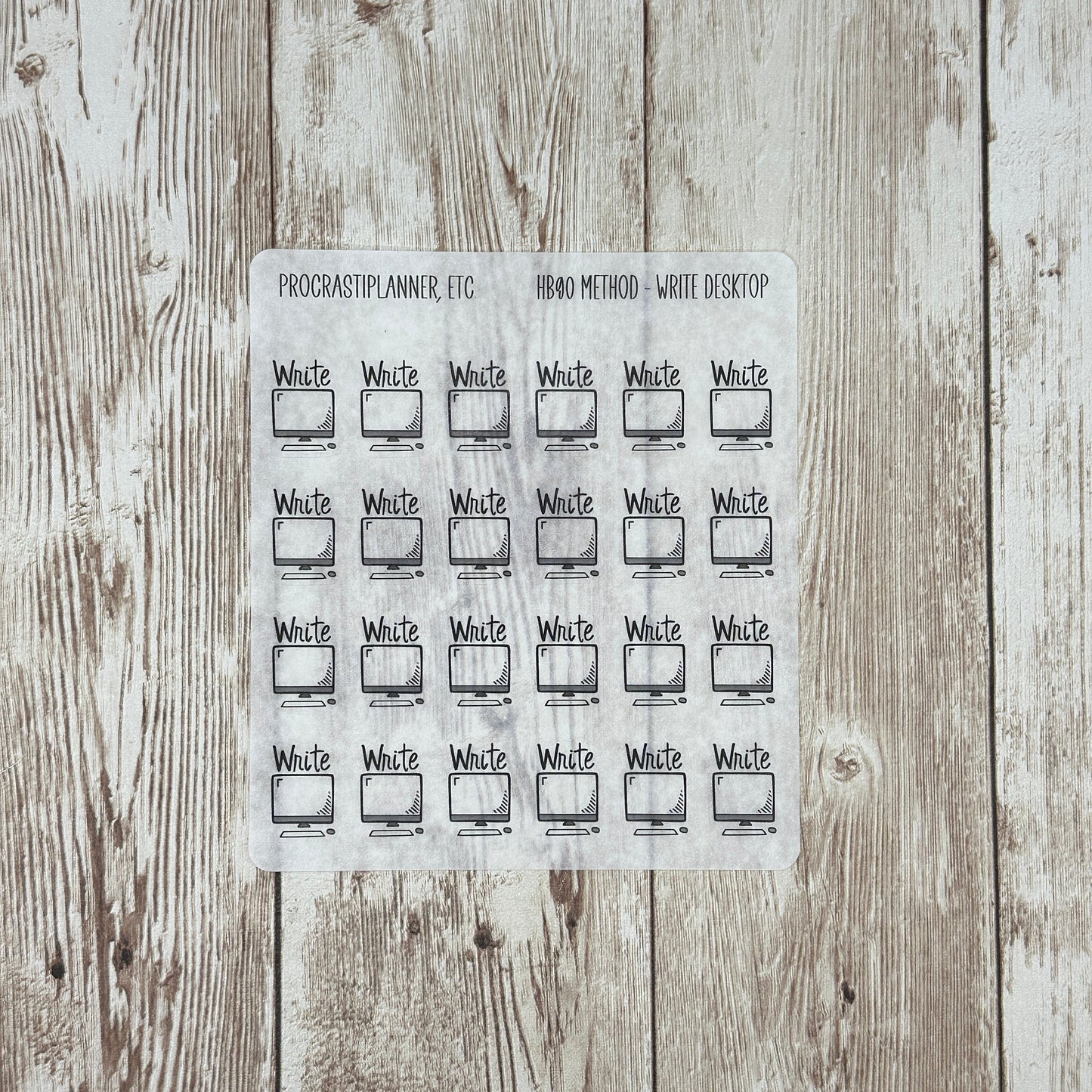 HB90 Method Collab - Write Desktop Planner Sticker Regular and Mini Size