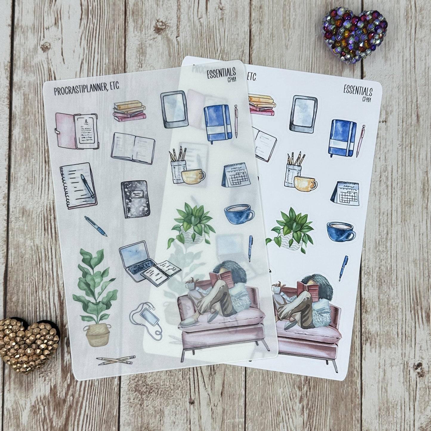 Essentials Planner Stickers for Readers Bloggers Journals