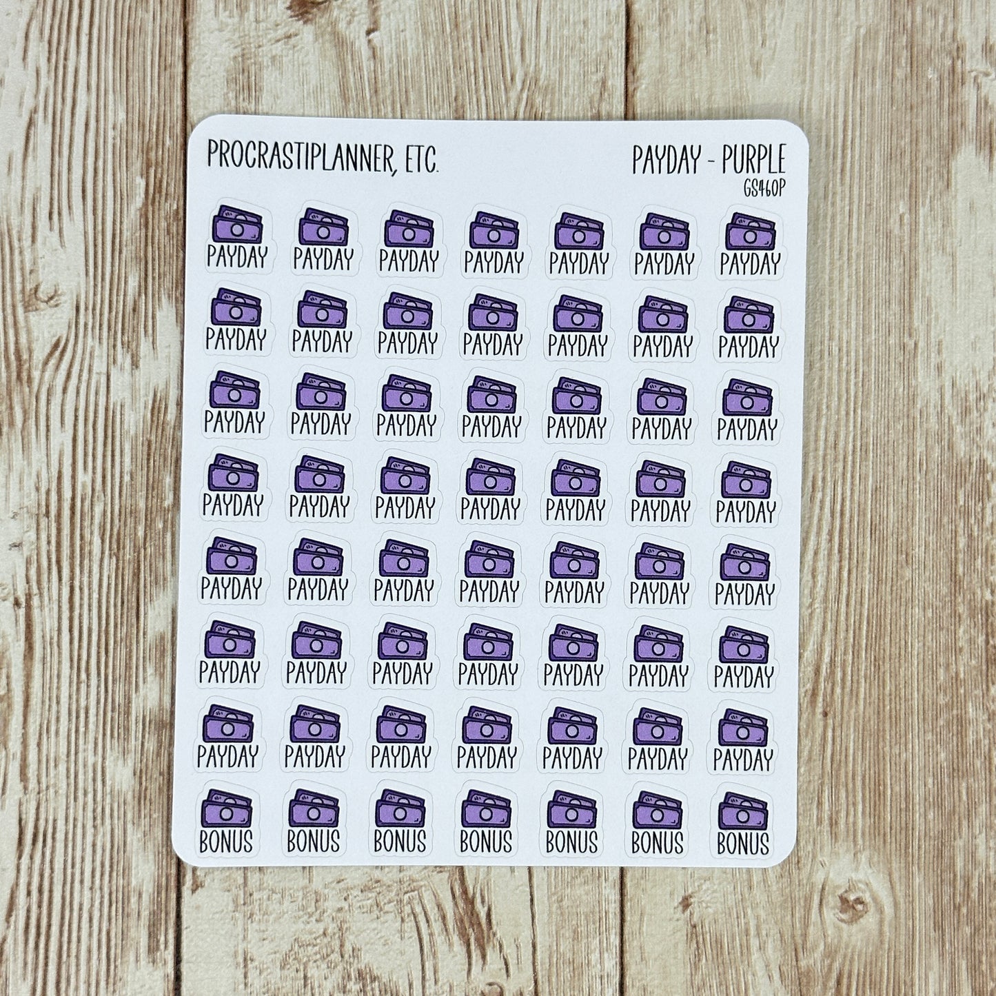 Payday Planner Stickers for Agendas Bullet Journals Paycheck Tracking