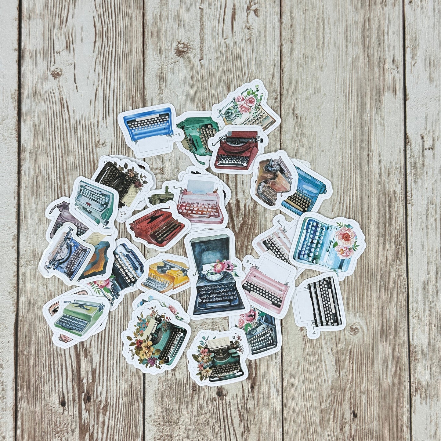 Typewriter Die Cut Confetti Stickers