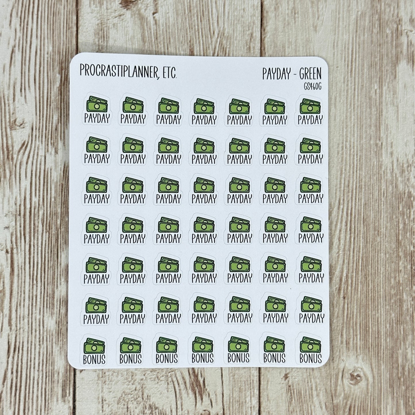 Payday Planner Stickers for Agendas Bullet Journals Paycheck Tracking