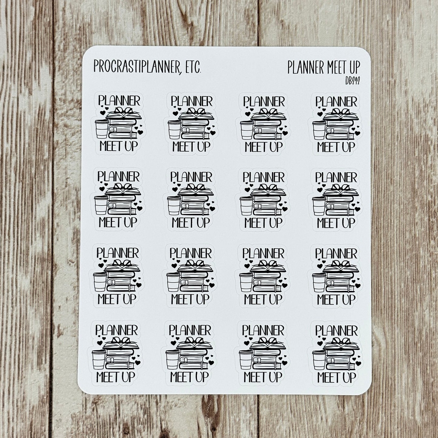 Planner Meet Up Planner Stickers for Agendas Notebooks and Journals