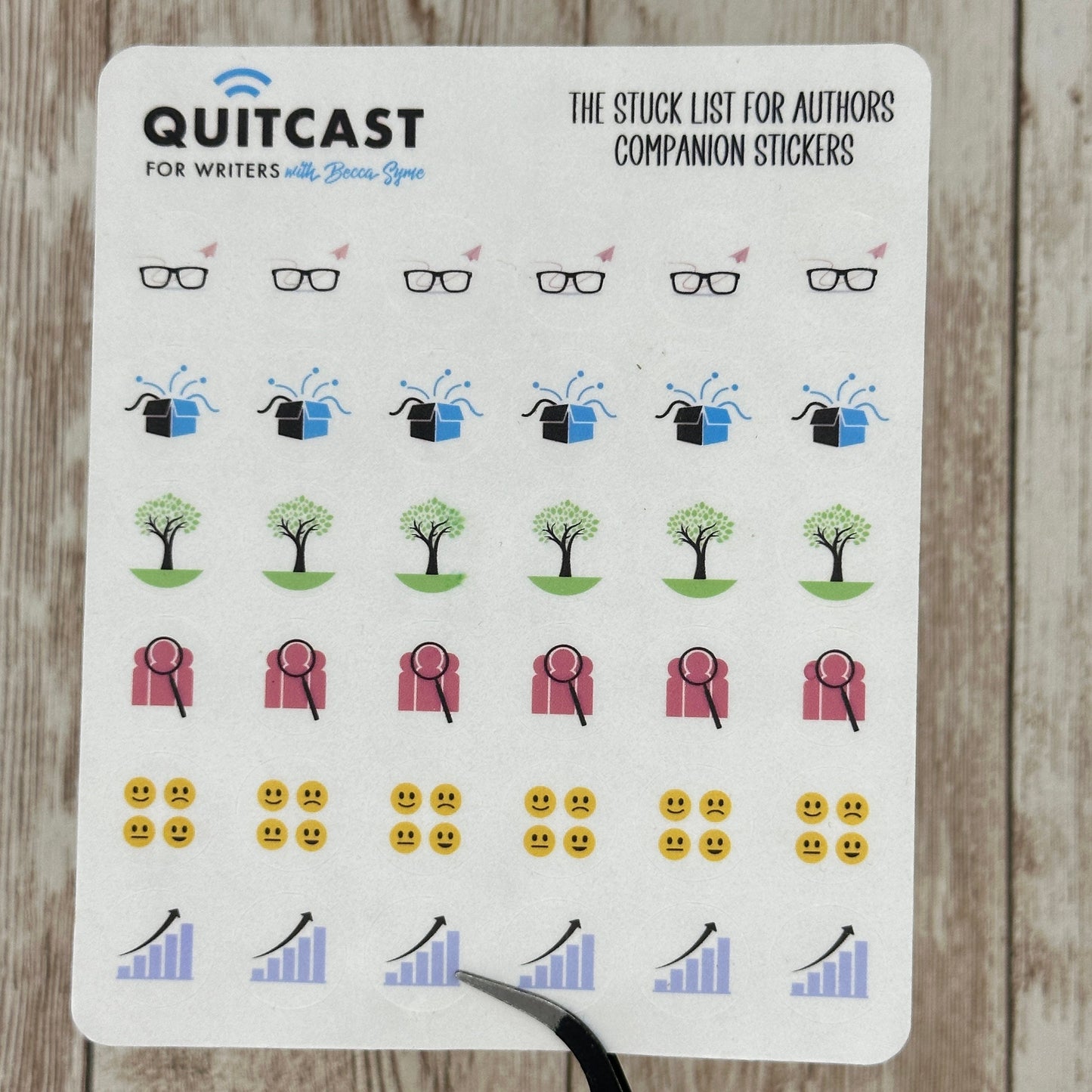 The Stuck List for Authors Companion Planner Stickers