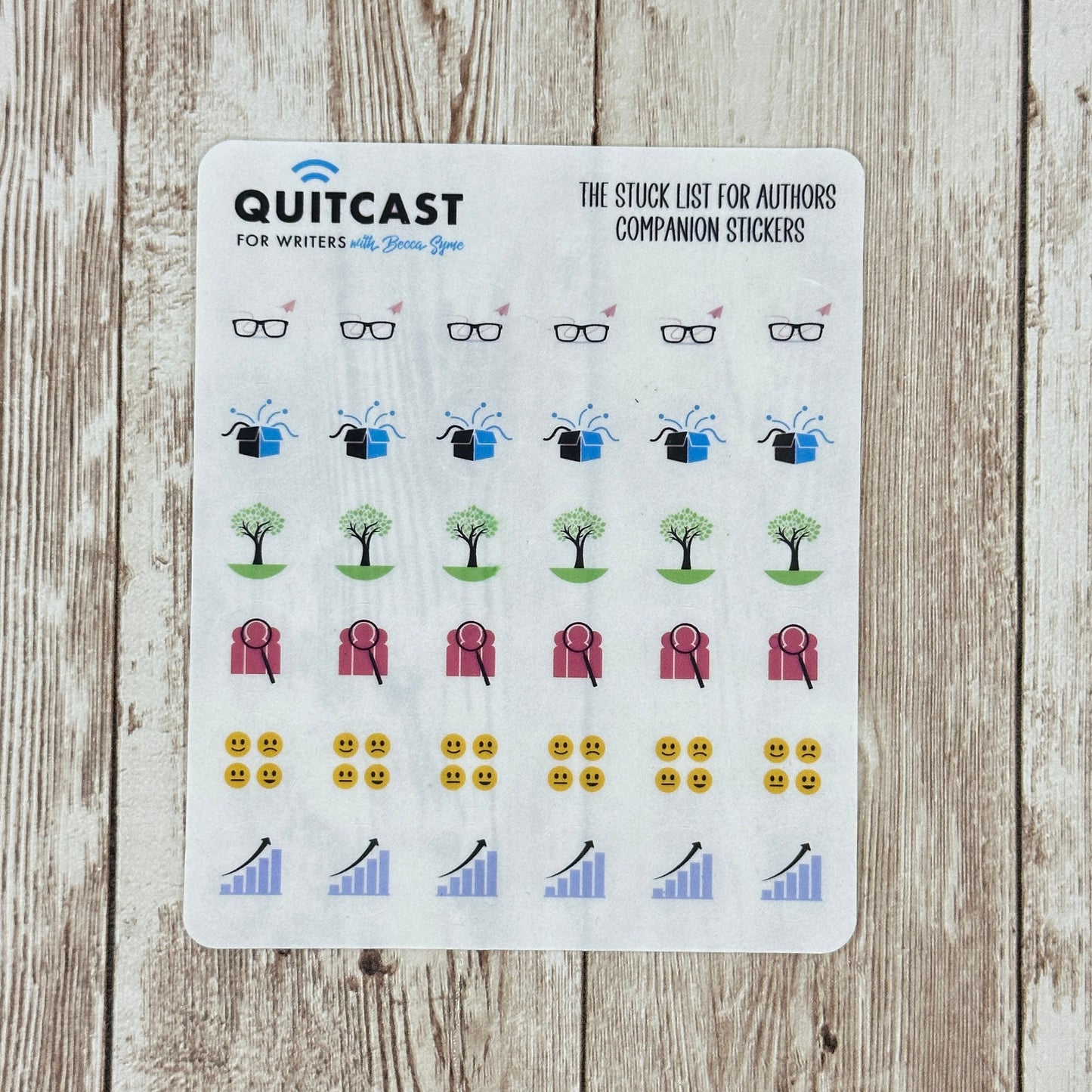 The Stuck List for Authors Companion Planner Stickers