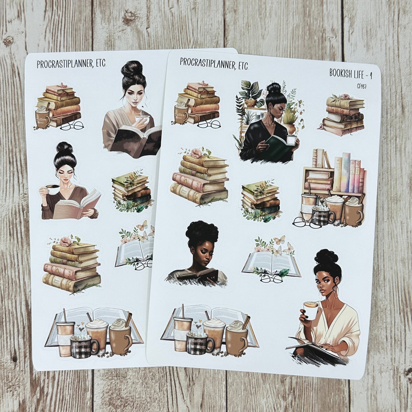 Bookish Life Book Lover Planner Stickers for Readers