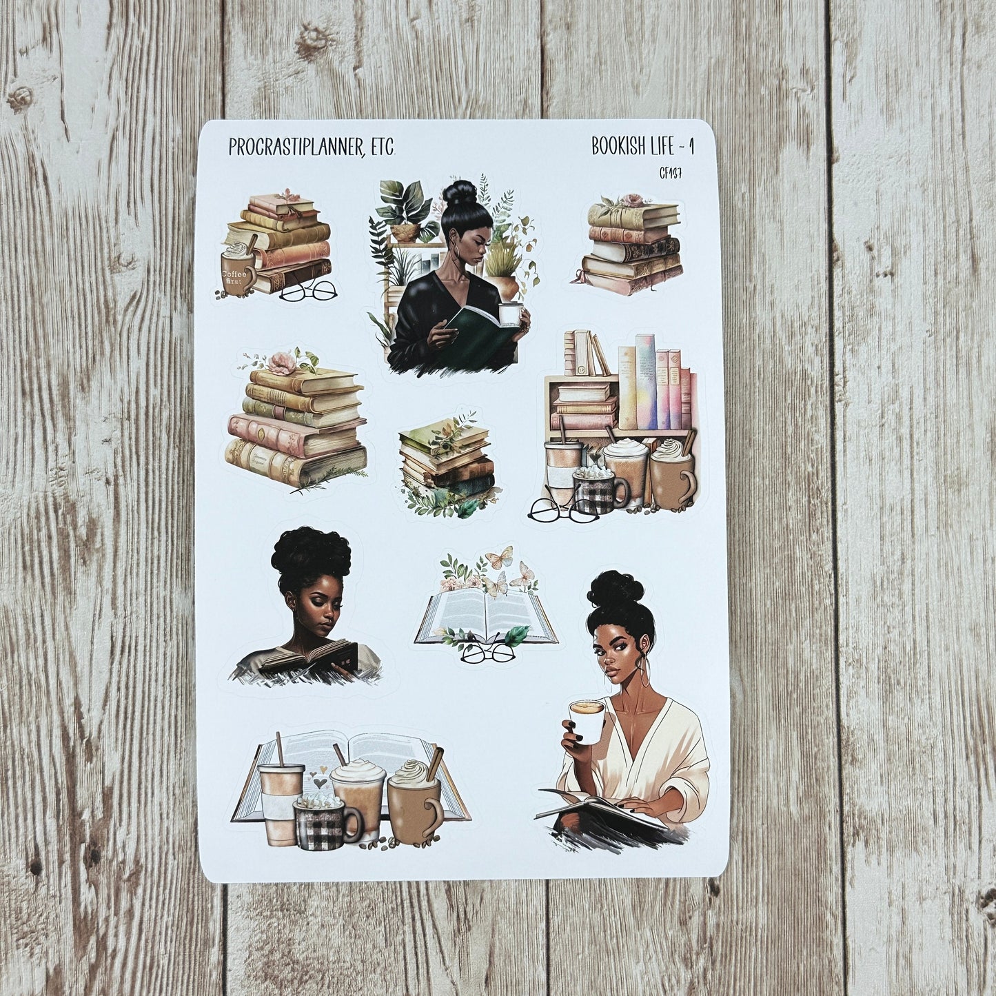 Bookish Life Book Lover Planner Stickers for Readers