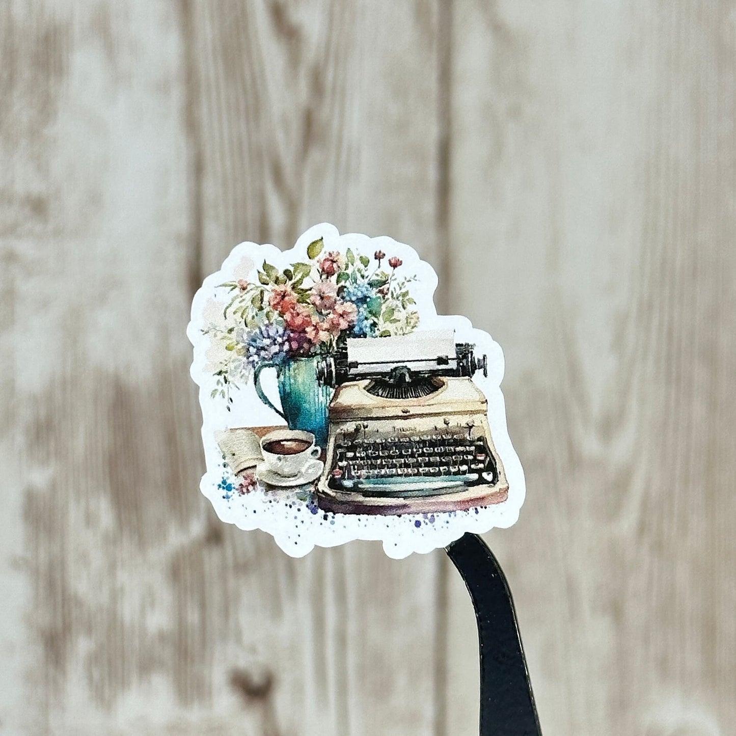 Flowers Coffee and Typewriters Planner Stickers for Agendas Journals Scrapbooks