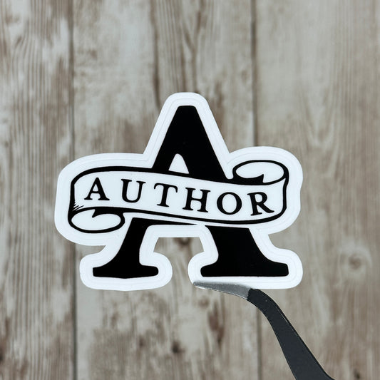 A is for Author Large Die Cut Sticker