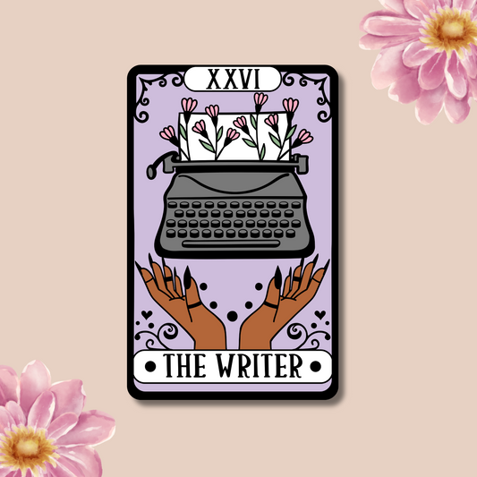 The Writer Tarot Card Waterproof Sticker, Decal