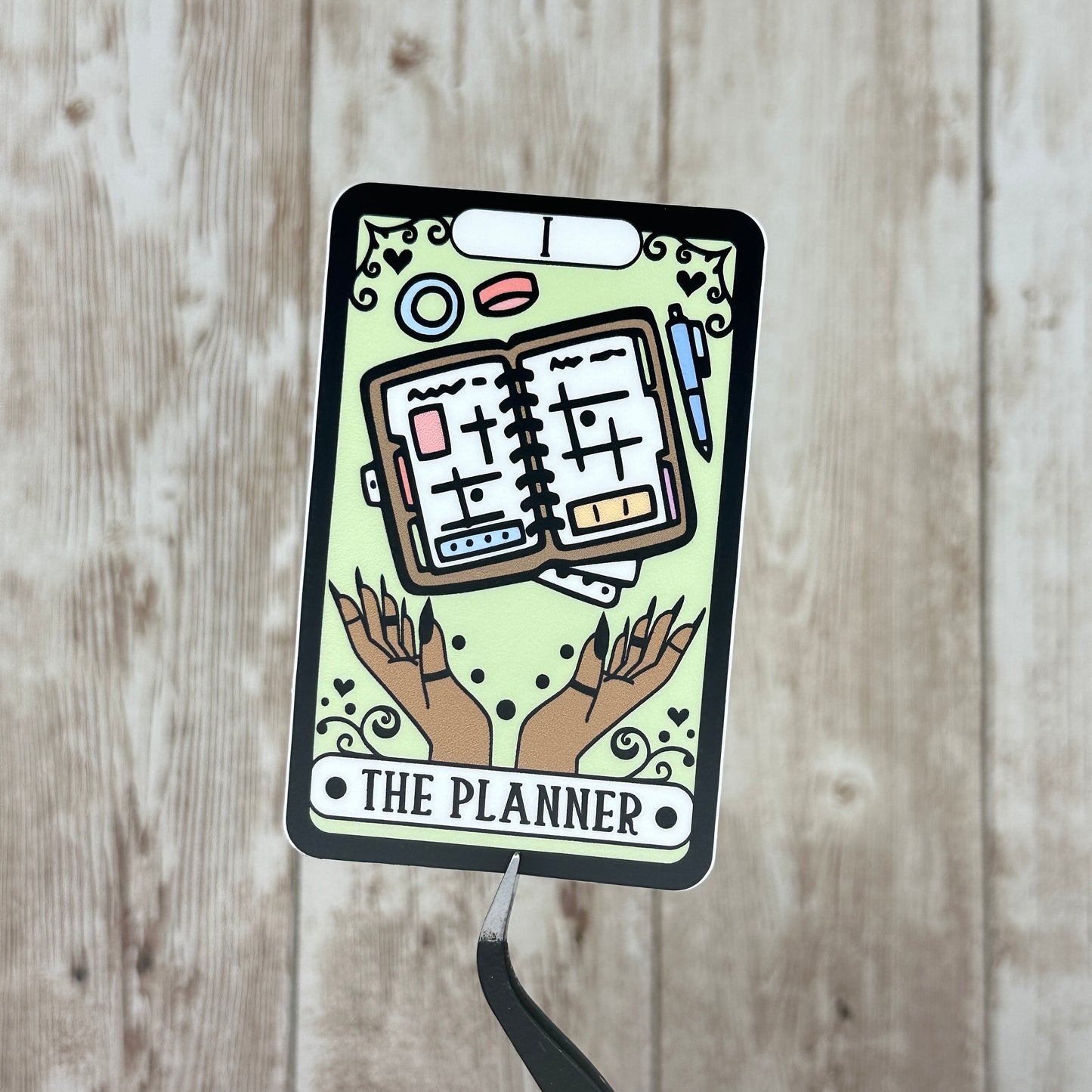 The Planner Tarot Card Waterproof Sticker, Decal