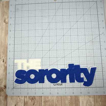 The Sorority Chenille Iron On Patch