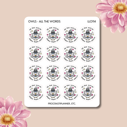 Owl Writing Theme - All the Words