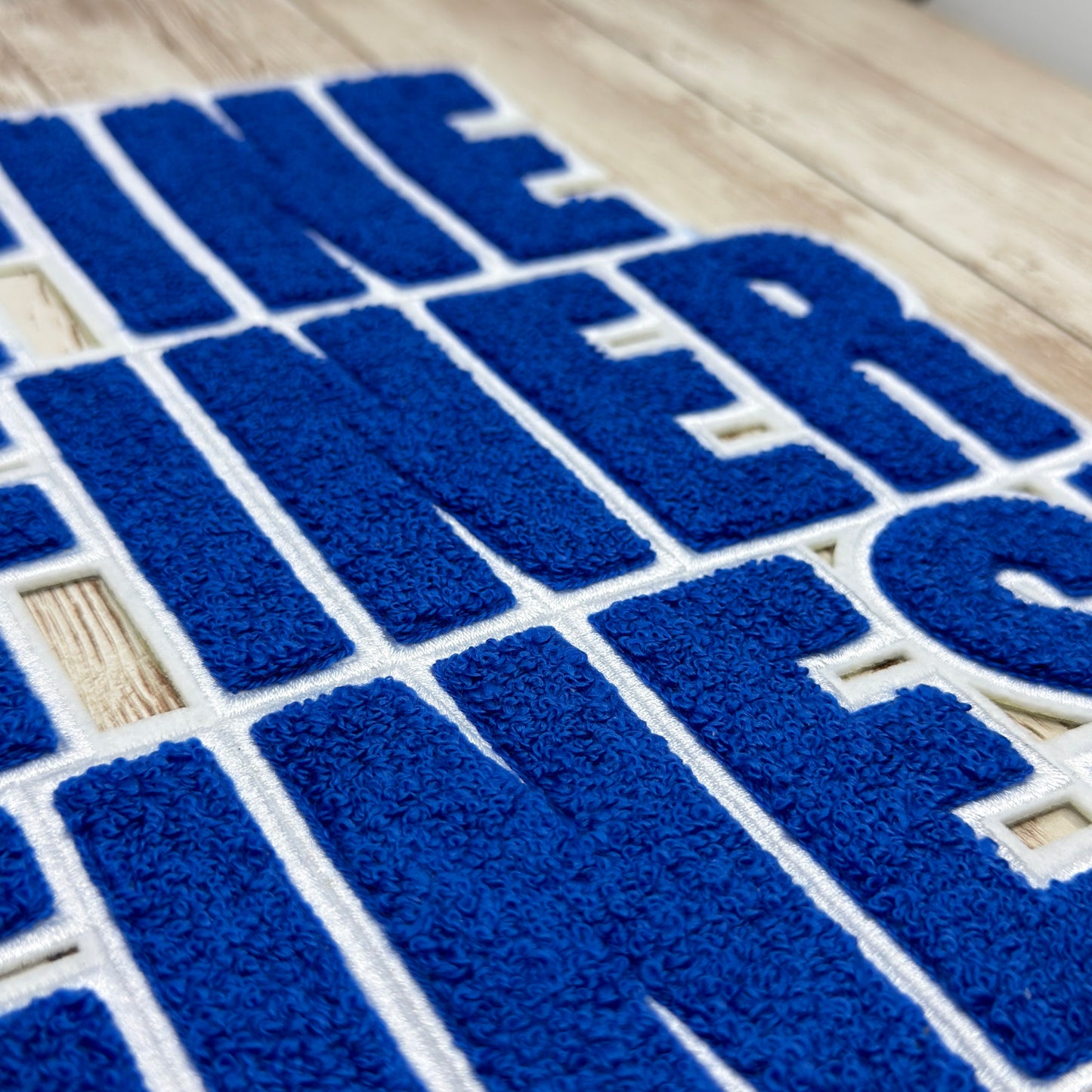 Fine Finer Finest Chenille Iron On Patch