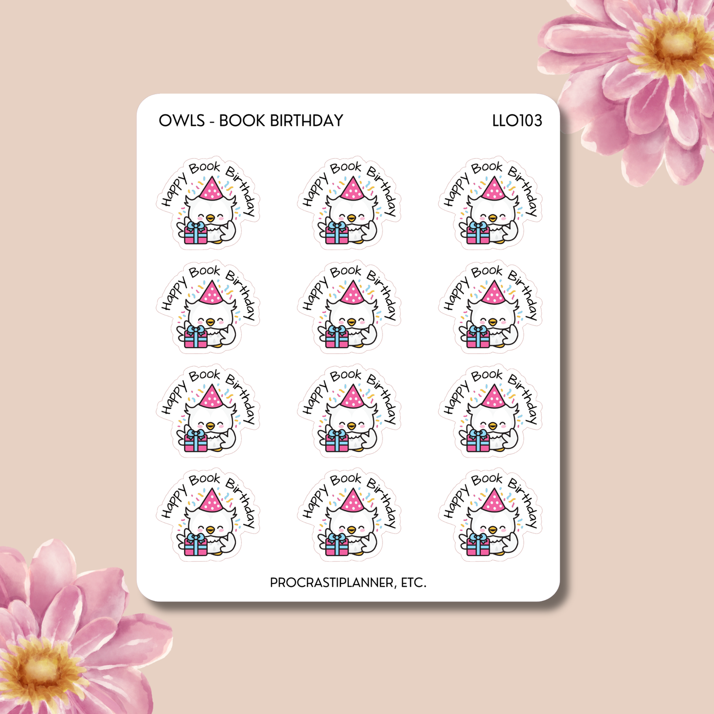 Owl Writing Theme - Happy Book Birthday