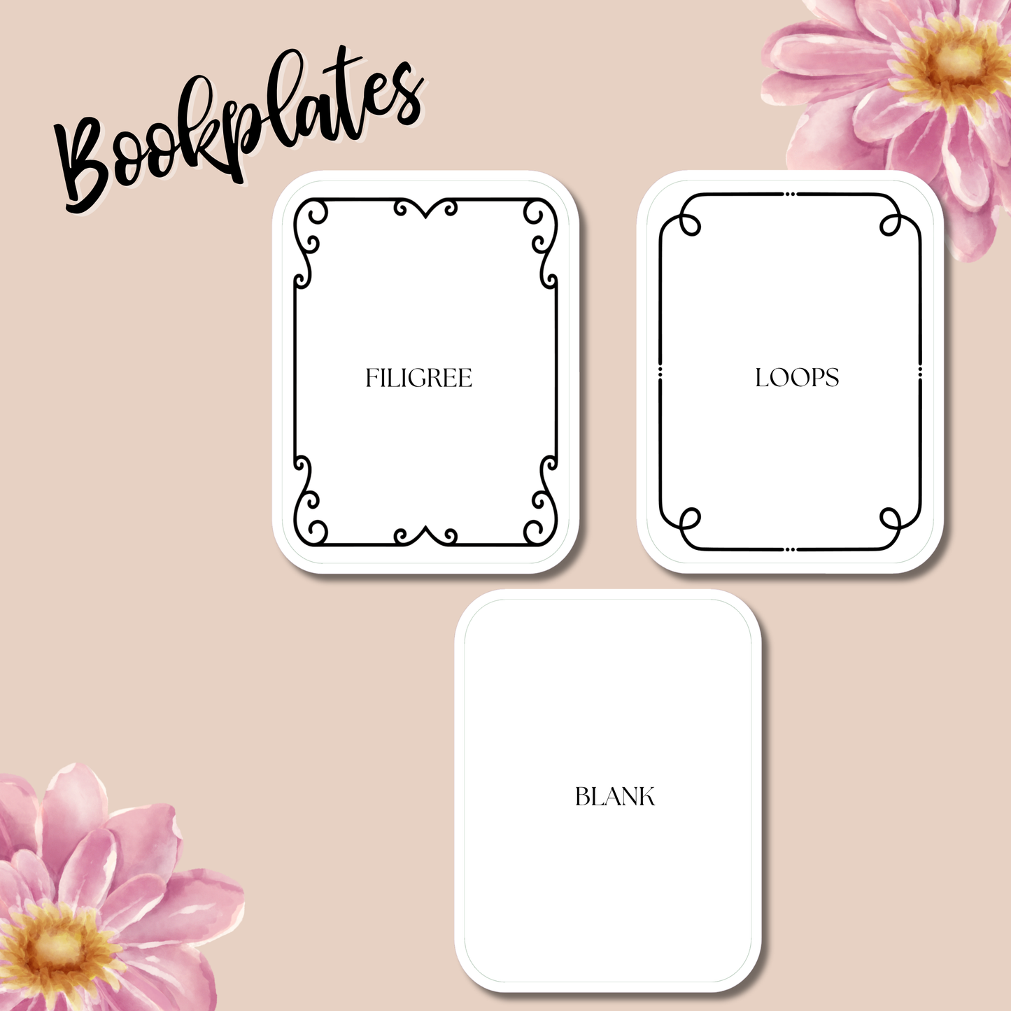 Blank Decorative Bookplates Sets