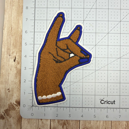 Dove In Flight/Kitty Chenille Iron On Patch
