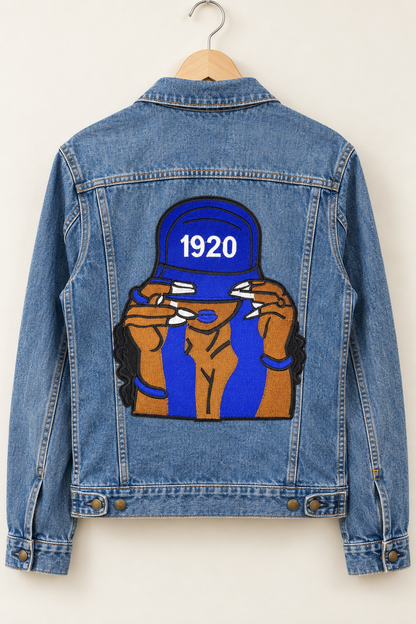 Woman in 1920 Baseball Cap Iron On Patch - Three Styles