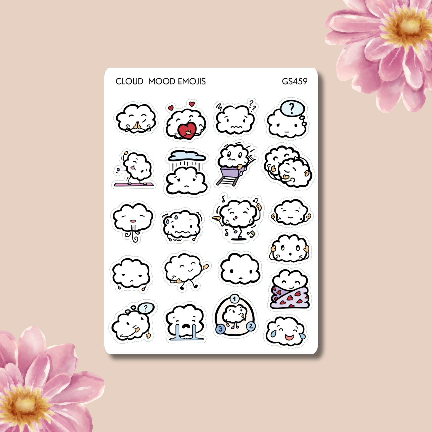 Self-Care - Cloud Emojis Emotion Faces