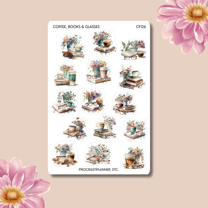 Coffee Books and Glasses