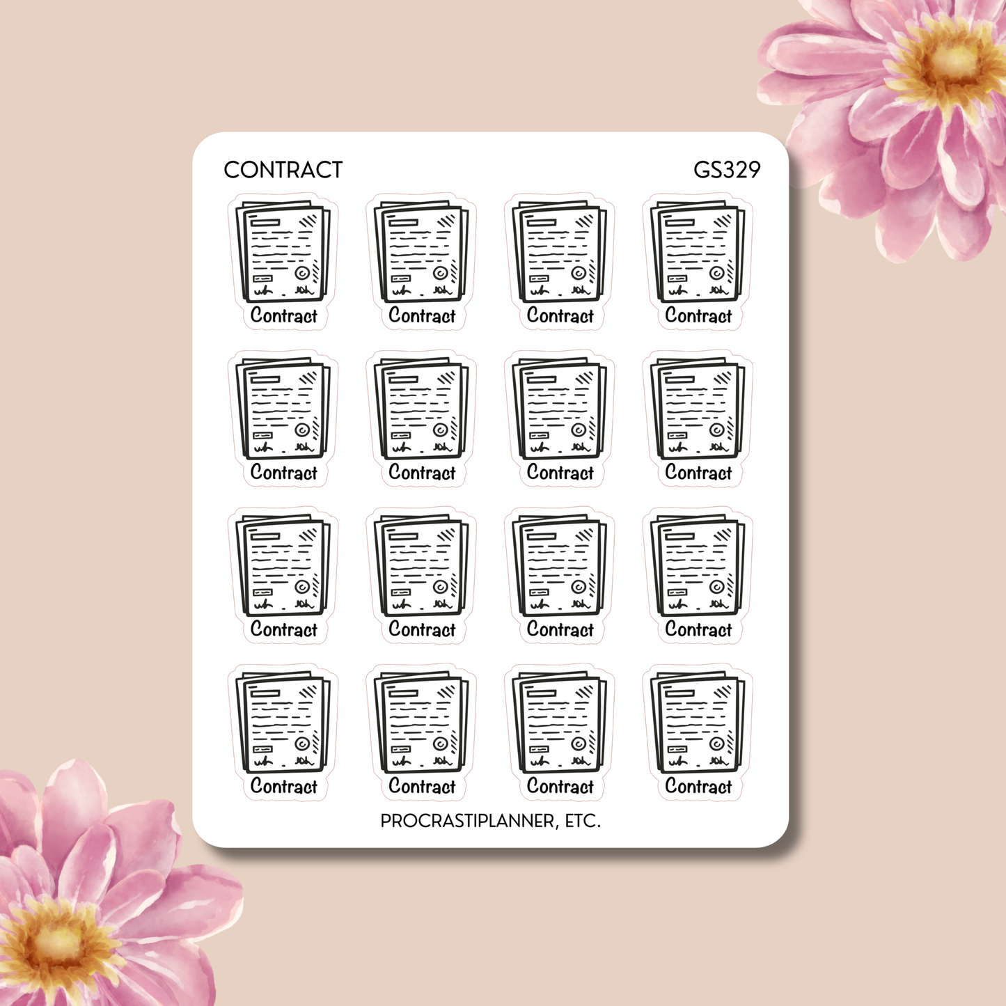 Contract Icon Planner Stickers