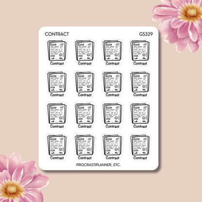 Contract Icon Planner Stickers