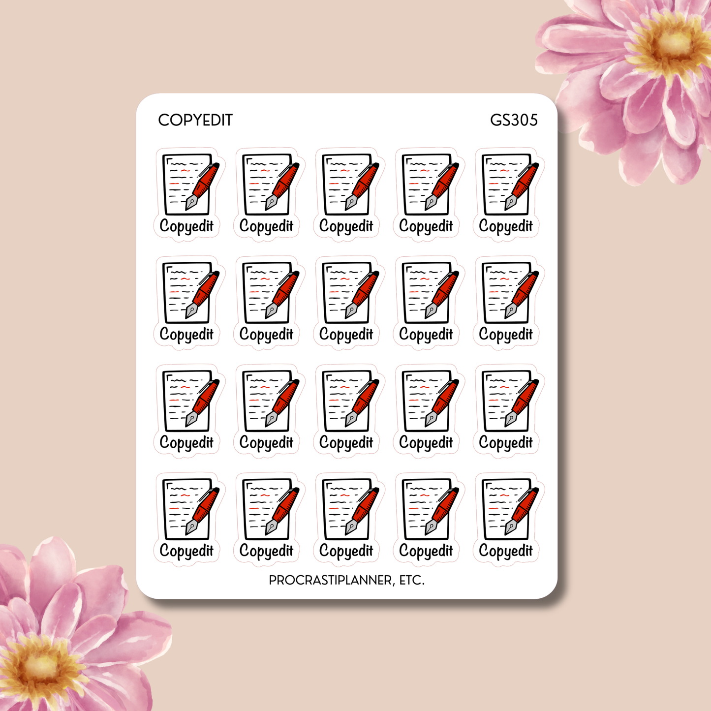 Copyedit Planner Stickers: Editor Stickers