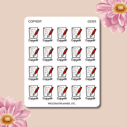 Copyedit Planner Stickers: Editor Stickers