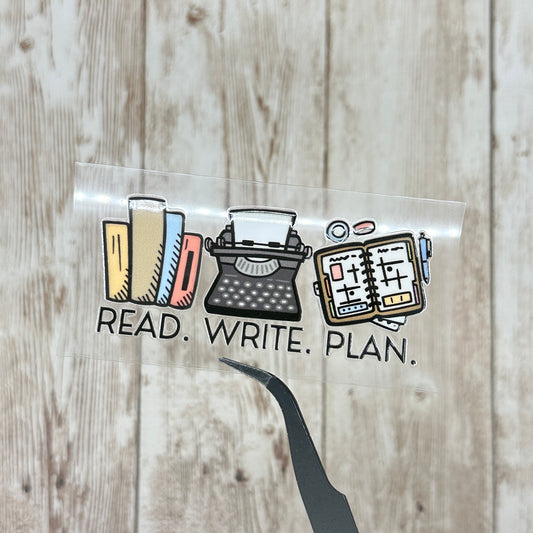 Read Write Plan UVDTF Stickers