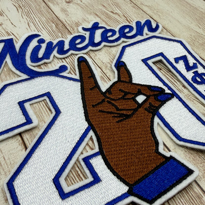 20 with Dove  Iron On Patch