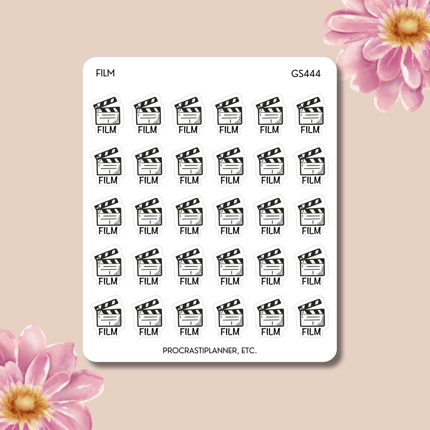Film Planner Stickers: VLog YouTube Schedule